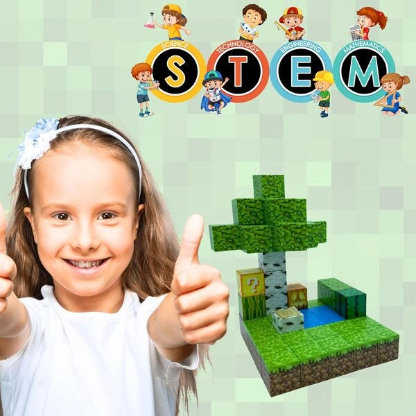 Cuburi magnetice minicraft (48 buc)