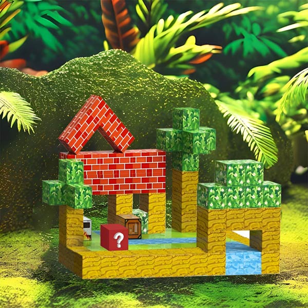 Cuburi magnetice minicraft (48 buc)